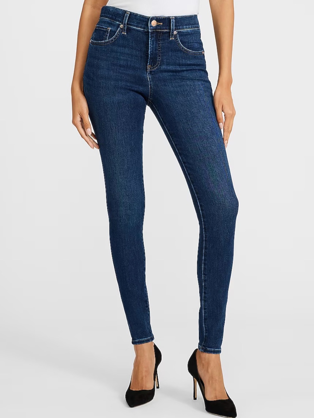EXPRESS skinny jeans Stella blue denim regular bottoms straight leg mother gap